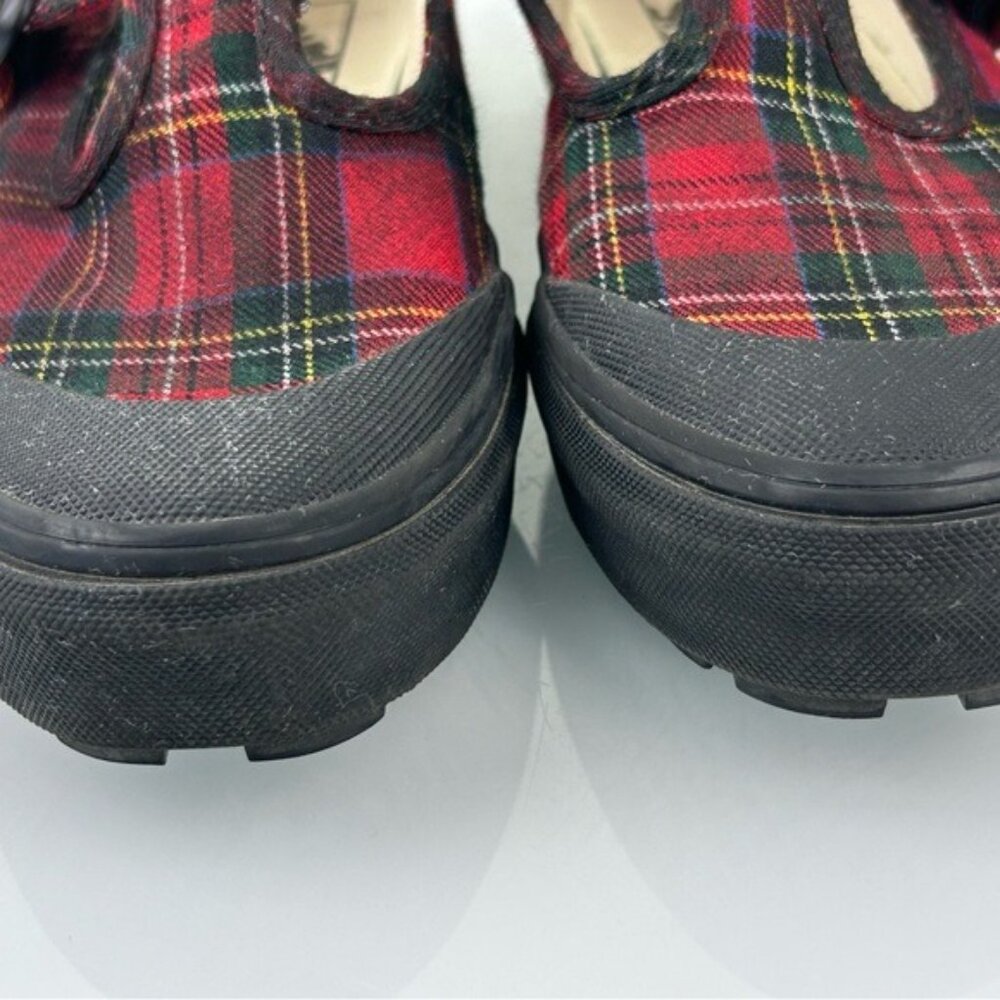 VANS Red Tartan Plaid MaryJane Sneakers Size 6.5 Women’s 5 Men’s - Picture 6 of 16